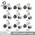 5/10/20Set GX12 GX16 GX20 2 3 4 5 6 7 8 9 10 12 14 15 Pin Docking Aviation Plug Socket Waterproof Circular Connector