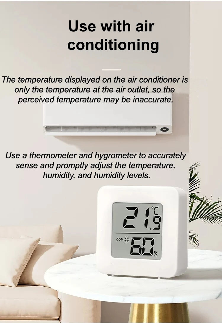 1/2/3/5PCS Mini LCD Digital Thermometer Hygrometer Indoor Room Temperature Humidity Meter Sensor Gauge Weather Station Set