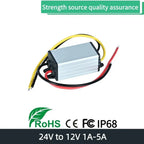DC DC Buck Model Converter 24V to 12V 1A-5A  60W Converter Step Down 24V 12V 2A 24W Waterproof Module Waterproof Dustproof CE
