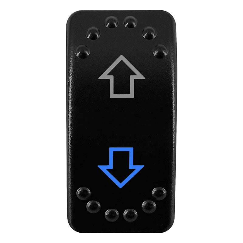 12V/24V Waterproof DPDT Momentary Rocker Switch ON-OFF-ON Arrows Winch In/Out Up/Down Toggle for Jeep, Dump Trailer, Truck, Boat
