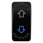 12V/24V Waterproof DPDT Momentary Rocker Switch ON-OFF-ON Arrows Winch In/Out Up/Down Toggle for Jeep, Dump Trailer, Truck, Boat