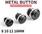 8 10 12 16 19 22mm high head small Waterproof Metal Push Button Switch LED Light Self-locking/Self-reset 3/6/12/24V
