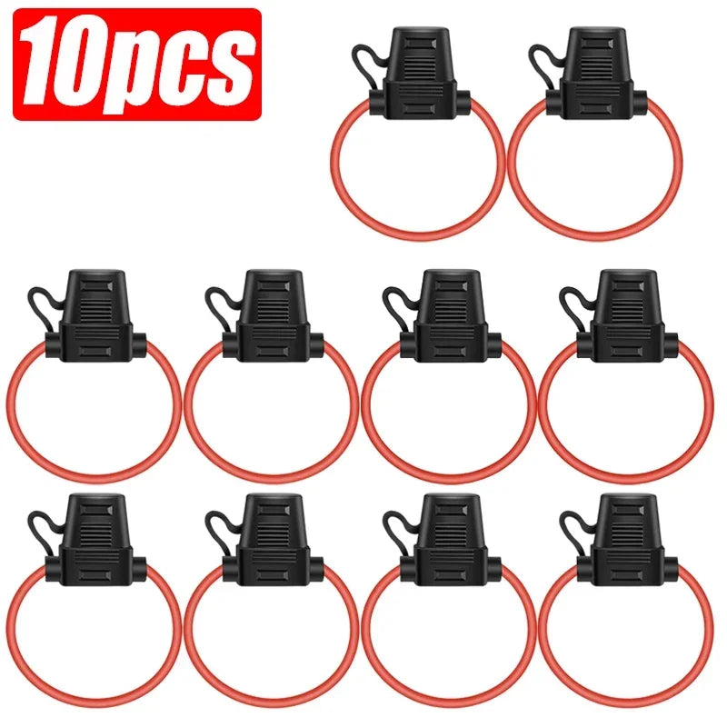 5/10pcs Car Mini Blade Fuse Holder Splash-proof Box 12V 30A with Fuses Blade Wire Cutoff Switch Socket Automotive Fuse Socket