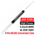 High Power SPDT Reed Switch 3 Pin 120V 127V 220V 230V 250V 400V 500V Voltage Normally Open/Closed NO/NC Magnetic Contact Sensor