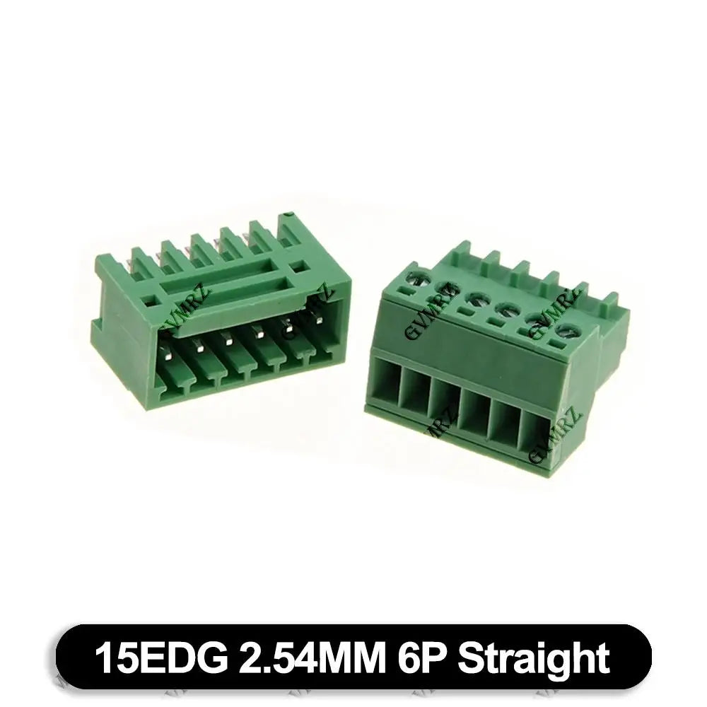 5Set 15EDG 2.54mm PCB Seal Screw Terminal Block 2 ~ 12 Pin KF15EDG Female Socket Pin Header Wire Connector +2.54 Male Plug 9P