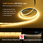 12V 24V Touch Dimmer COB LED Strip Light Hand Sweep Induction Switch US EU Power Kit Flex 320LEDs Tape Bedroom Kitchen Lighting