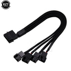 Newest 4pin IDE Molex to 4-Port 3Pin/4Pin Power Supply Plug Cooler Cooling Fan Adapter Power Cable Splitter for PC Computer Case