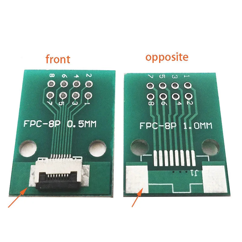 1Pc FPC/FFC Welding 0.5 Seat Connection 0.5mm Pitch Connector SMT To 2.54mm Flexible Cable Adapter Board 6 8 10 20 50 60 80 Pin