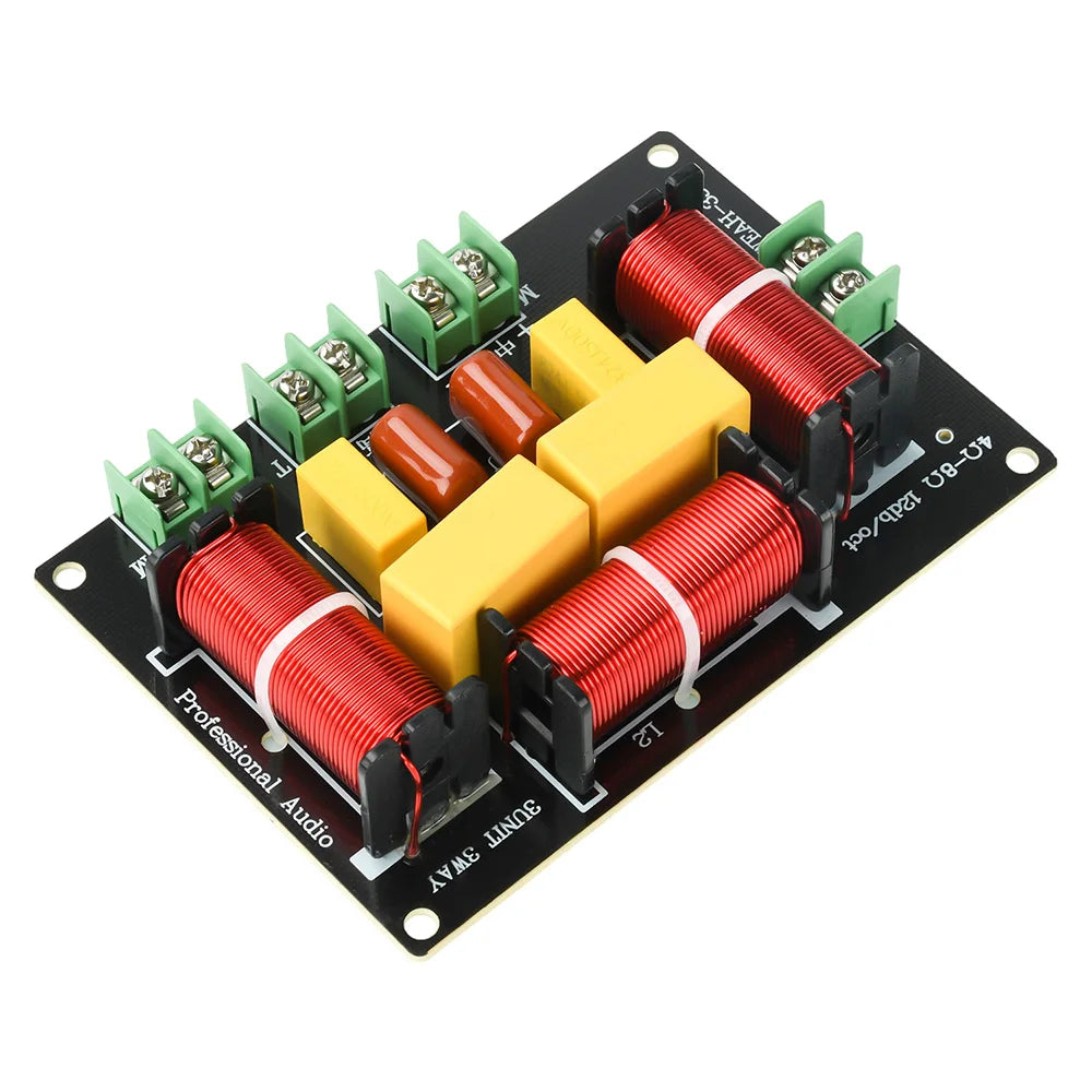 200W Crossover 3 Way Home Theater Treble Bass Audio Sound Speaker Amplifier Frequency Divider Filter 3 Way Crossover