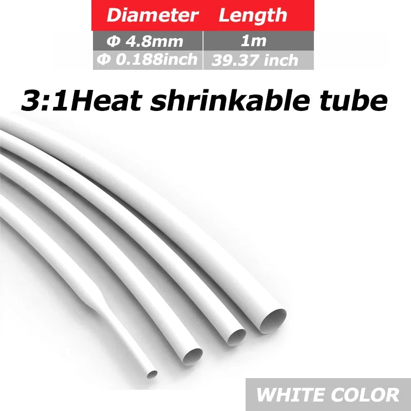 20/50/100/200M/ roll Heat Shrink Tube  Transparent 3: 1 ratio Adhesive Lined with Glue Dual Wall Tubing Wrap Wire Cable kit