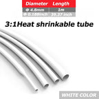 20/50/100/200M/ roll Heat Shrink Tube  Transparent 3: 1 ratio Adhesive Lined with Glue Dual Wall Tubing Wrap Wire Cable kit