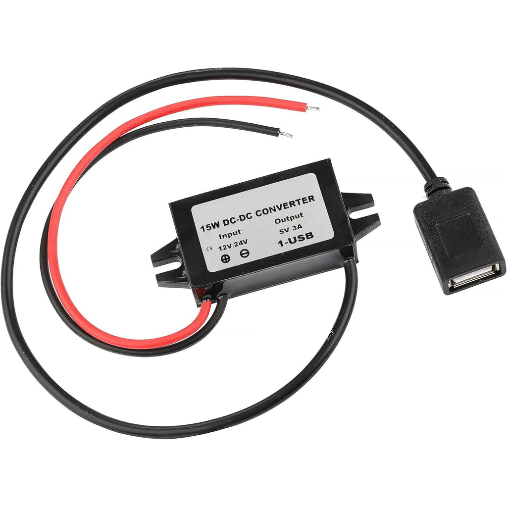 DC-DC Step Down Module Power Converter 12V to 5V 3A Wire/Dual Ear USB /Type C/dual USB/Adapter USB-A Female Connector Waterproof