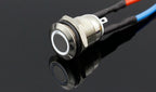 1PC 12MM with LED 3V 5V 12V 24V 220V Metal Button Switch Momentary push button auto reset waterproof illuminated