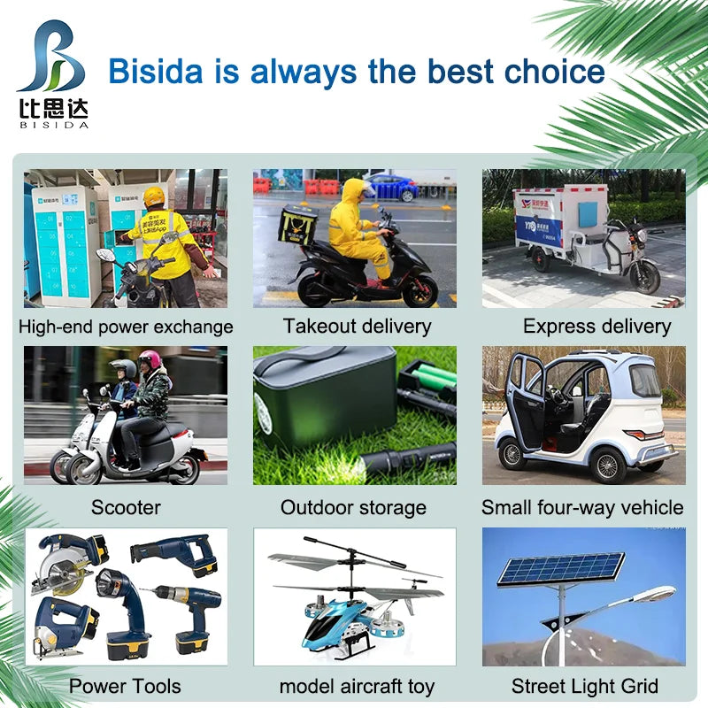 Bisida 10S 36V BMS 15A Different ports Integrated IC For Scooter 18650 Battery
