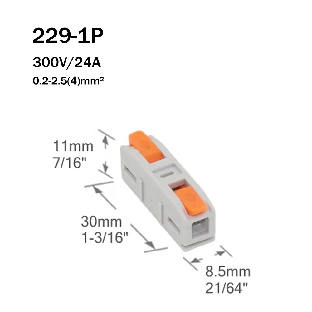 Mini Fast Wire Connector 1Pin 2Pin 3Pin Spliceable Hard Wire Direct Insertion Multi Input And Multi Output Fast Wiring Terminal