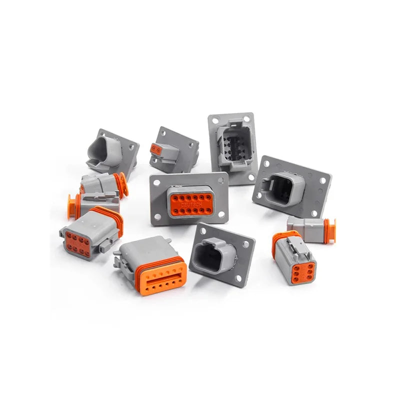 5/10/100set Deutsch Waterproof Connector With Fixed Flange Plug DT04-2P-L012 DT04-4P-L012 DT04-6P-L012 DT04-8P DT04-12P-L012