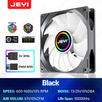 JEYI 120mm PC ARGB Cooling Fan AURA SYNC RGB Computer Fans Ultra Silent Heatsink Ventilador with 4PIN PWM and 5V 3PIN ARGB Port