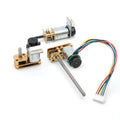 N20 DC Encoder Motor 3V/6V/12V with M3 M4 Screw Thread 55mm Long Shaft 7PPR 15-1000RPM for DIY Car Model Magnetic Encoder Motor