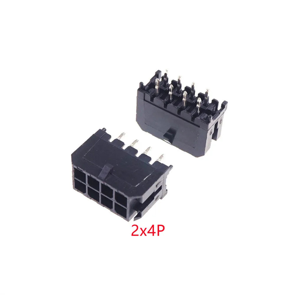 10-500 Pcs PCB Male Header Pin Vertical Through Hole 2 4 6 8 10 12 14 16 18 20 24 Circuits Molex 43045 Micro-Fit 3.0 mm Dual Row