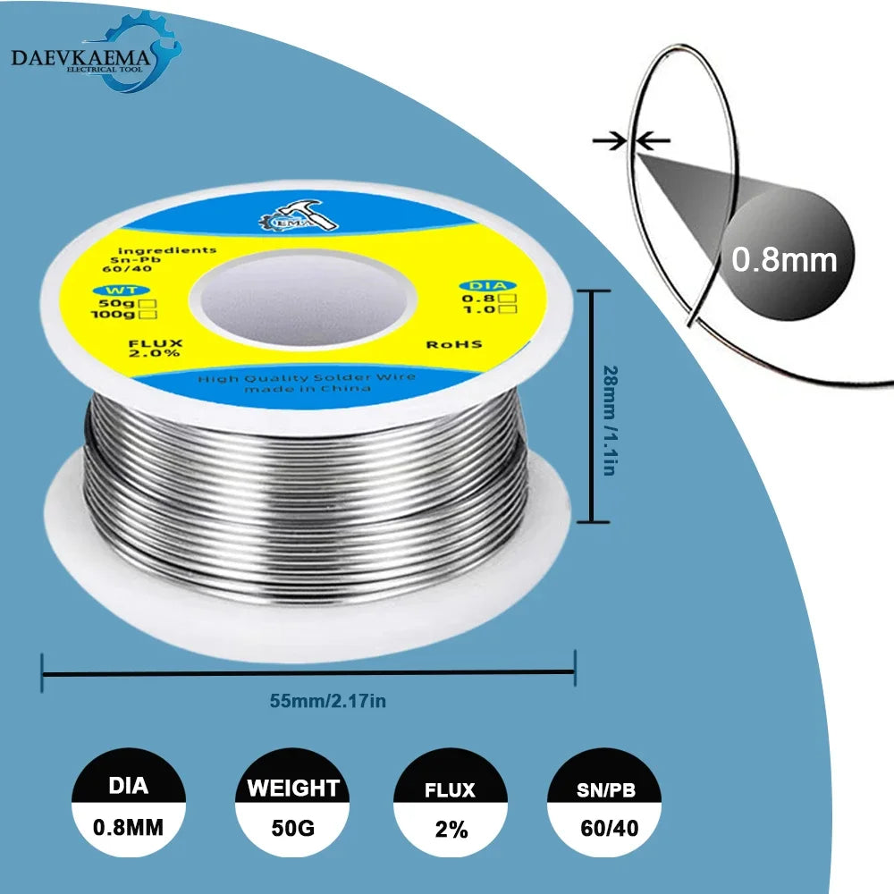 EMA Quality Welding TIN wire 60/40 0.8mm 1.0mm Soldering Solder wire Tin Flux for soldering Welding solder wire