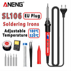 ANENG Digital Electric Soldering Irons kit Adjustable Temperature 220V 110V US/EU Plug  Welding Solder Repair soldering SL106