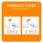 DIY GO 5PCS High Power Wire Connector Screw Crimping Terminal Block 1 in 2/4 out 80A/1000V 2.5-16mm2 Cable Splicing junction box