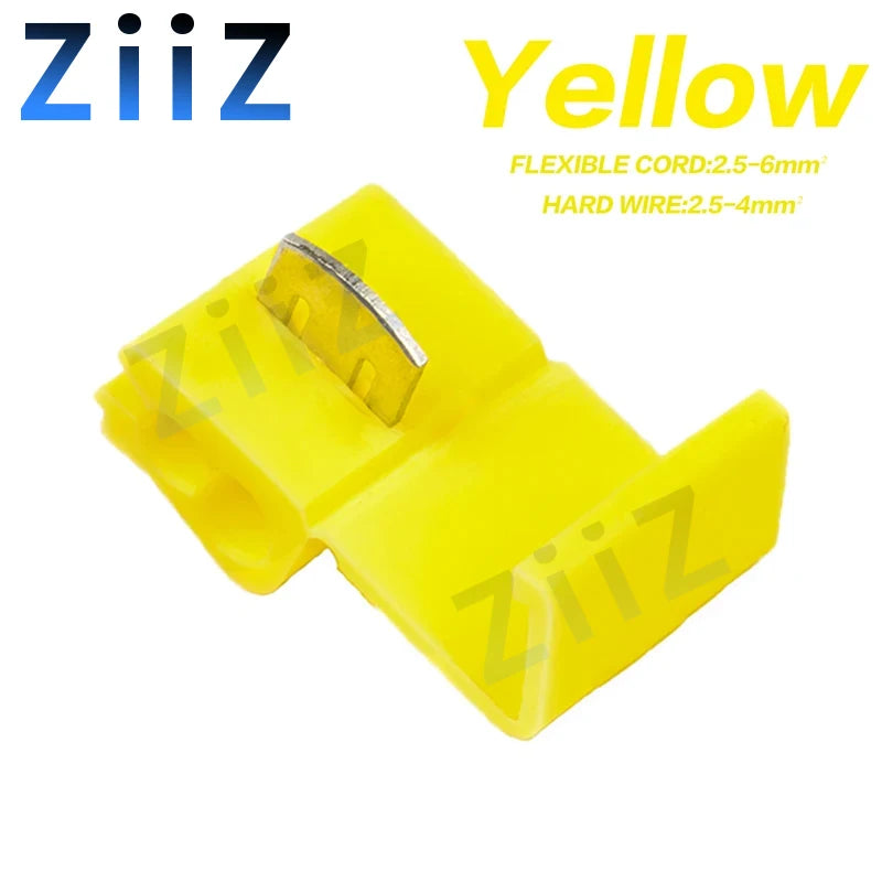 10pcs/30pcs T-Tap Connector Quick Electrical Cable Connector Snap Splice Lock  Waterproof Crimp Wire Terminal blue yellow red
