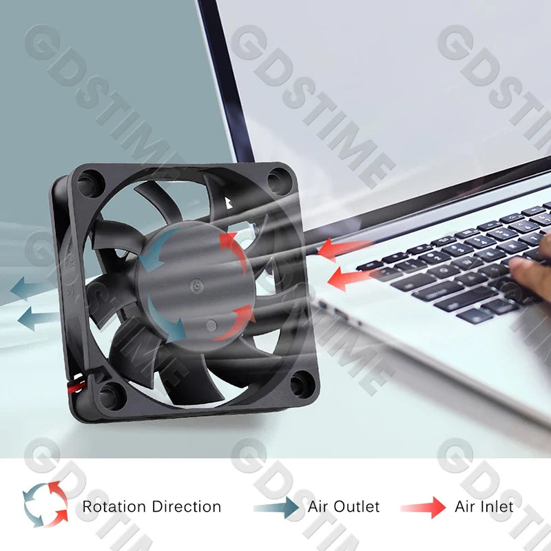 Gdstime 60MM Fan 24V 12V 5V Fan 60MMx15MM Brushless DC Exhaust Axial Cooling Fan 6cm 6015 Cooler for PC Equipment CPU Cooling