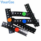 50pcs-390pcs SMD LED 0402 0603 0805 1206 3528 2835 5050 5730 Diode Red Blue Yellow White Green Orange Purple Pink