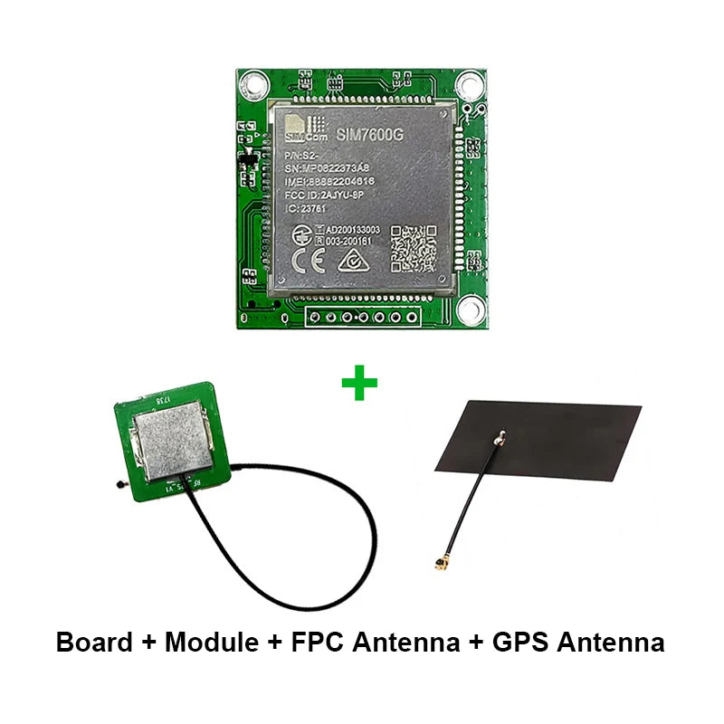 SIM7600E SIM7600G SIM7600SA Development Core Board SIMCOM 4G LTE CAT1 Module Support GNSS 4G Modem With Antenna Breakout Kit