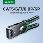 UGREEN RJ45 Crimper Tools Crimping Pliers for CAT5/6/7/8 8P/6P Ethernet Lan Cable Network Cutter Stripper Plier Multifuntion