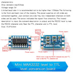 1PCS MAX3232 Serial Port Mini RS232 to TTL Converter Adaptor Module Board miniRS232 MCU 2/4/8 serial port conversion module