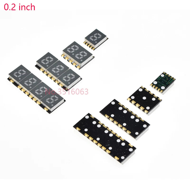 2/5Pcs SMD LED Digital Tube Display 0.2/0.3/0.56-Inch 1/2/3/4-Bit 7 Segment Common Cathode/Anode Red/White/Yellow/Green/Blue SMT