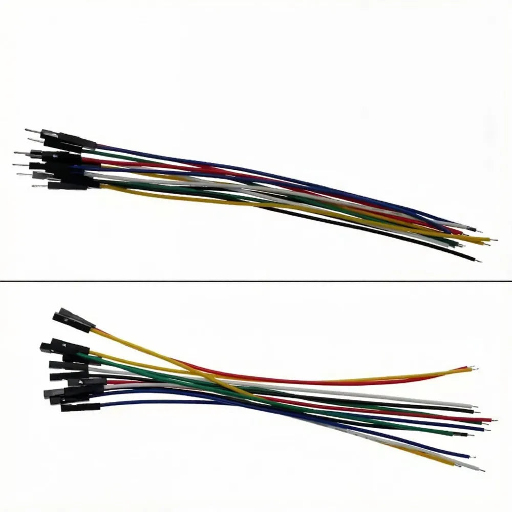 10Pcs 2.54mm Pitch Single End Dupont Jumper Wire 1Pin Male Female Connector 26AWG Breadboard Jumper Cable