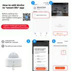 1- 10PCS Tuya Zigbee PIR Motion Sensor Detector Security Smart Life Tuya Zigbee Movement PIR Detector Needs Zigbee Gateway/Hub