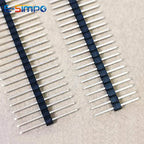 100pcs 2.54mm Single Row 1X40P L7.5/11.5/15/17/21mm PA=PC Plastic in Middle Breakaway Stack PCB Board Male Pin Header Connector