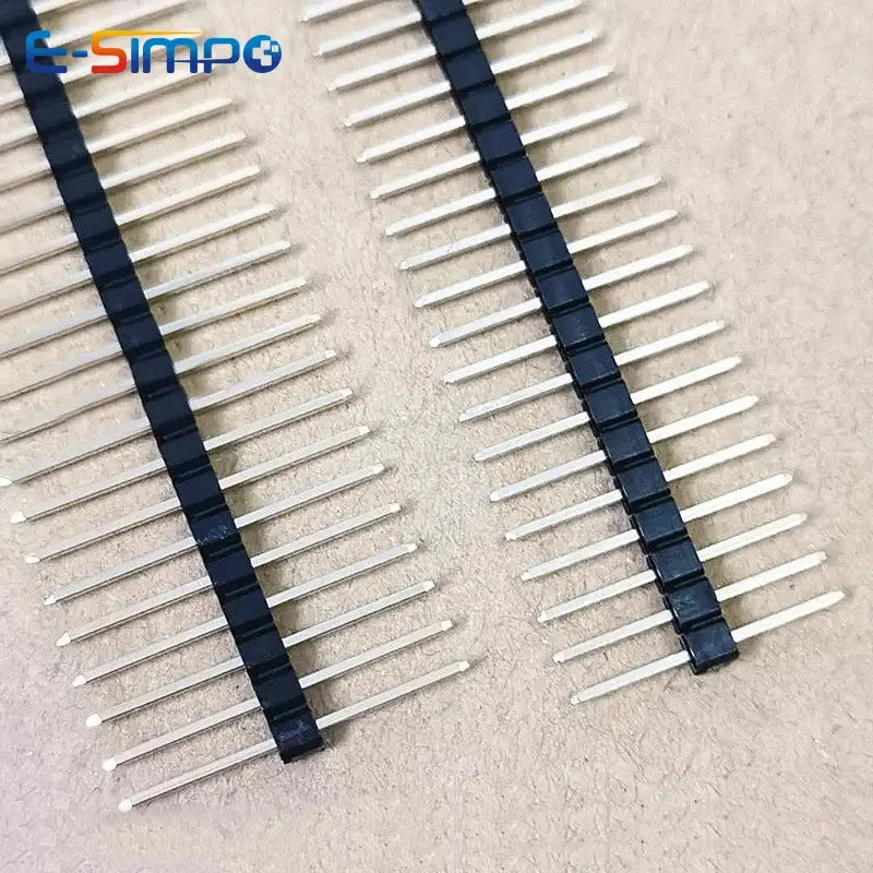 100pcs 2.54mm Single Row 1X40P L7.5/11.5/15/17/21mm PA=PC Plastic in Middle Breakaway Stack PCB Board Male Pin Header Connector