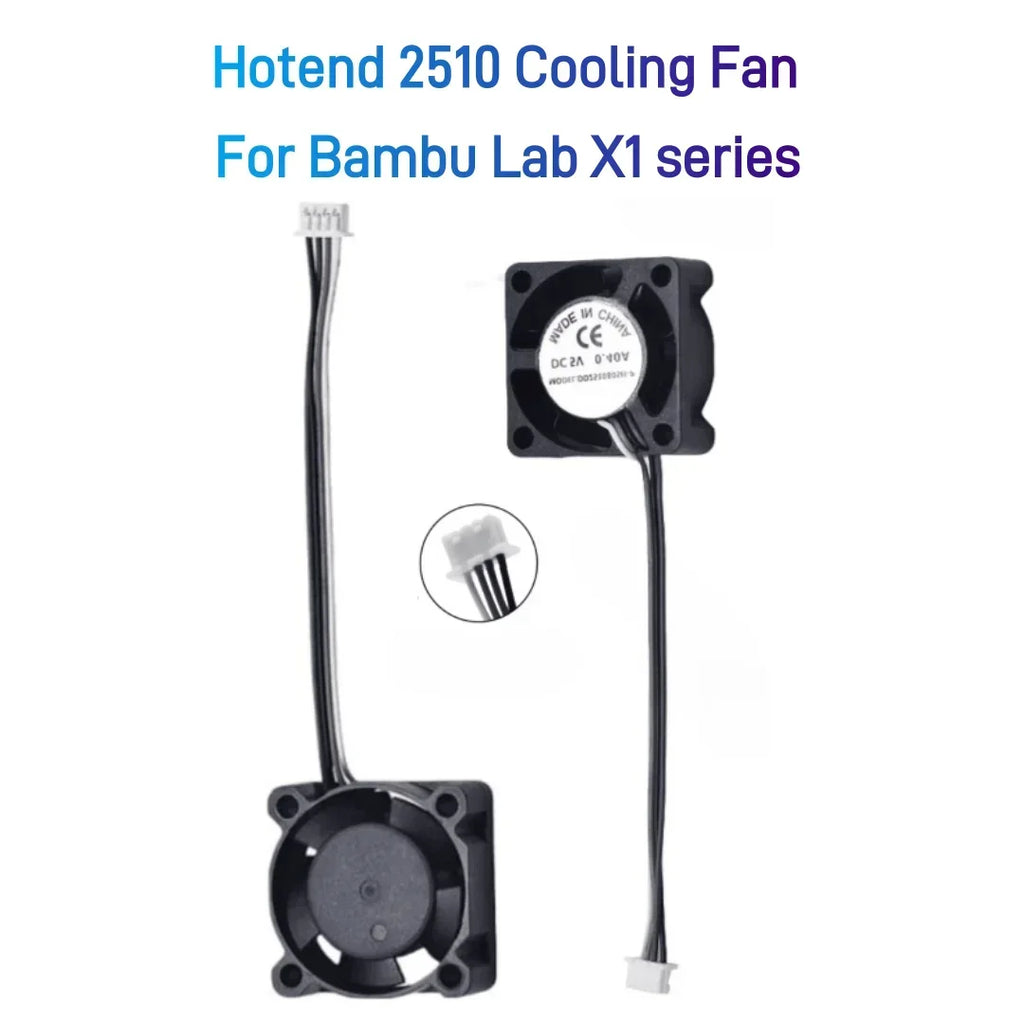 Bamboo Lab X1 P1 Hotend Cooling Fan with Cable for 3D Printer Rapid Accessories Heater Thermistor Compatible with X1C P1S P1P Mo