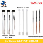 For Bambu Lab Hotend V2.0 V3.0 Kit X1C P1P Thermistor & Ceramic Heater Plate Hotend V3 Heater Cartridge 24V 50W 3D Printer Parts