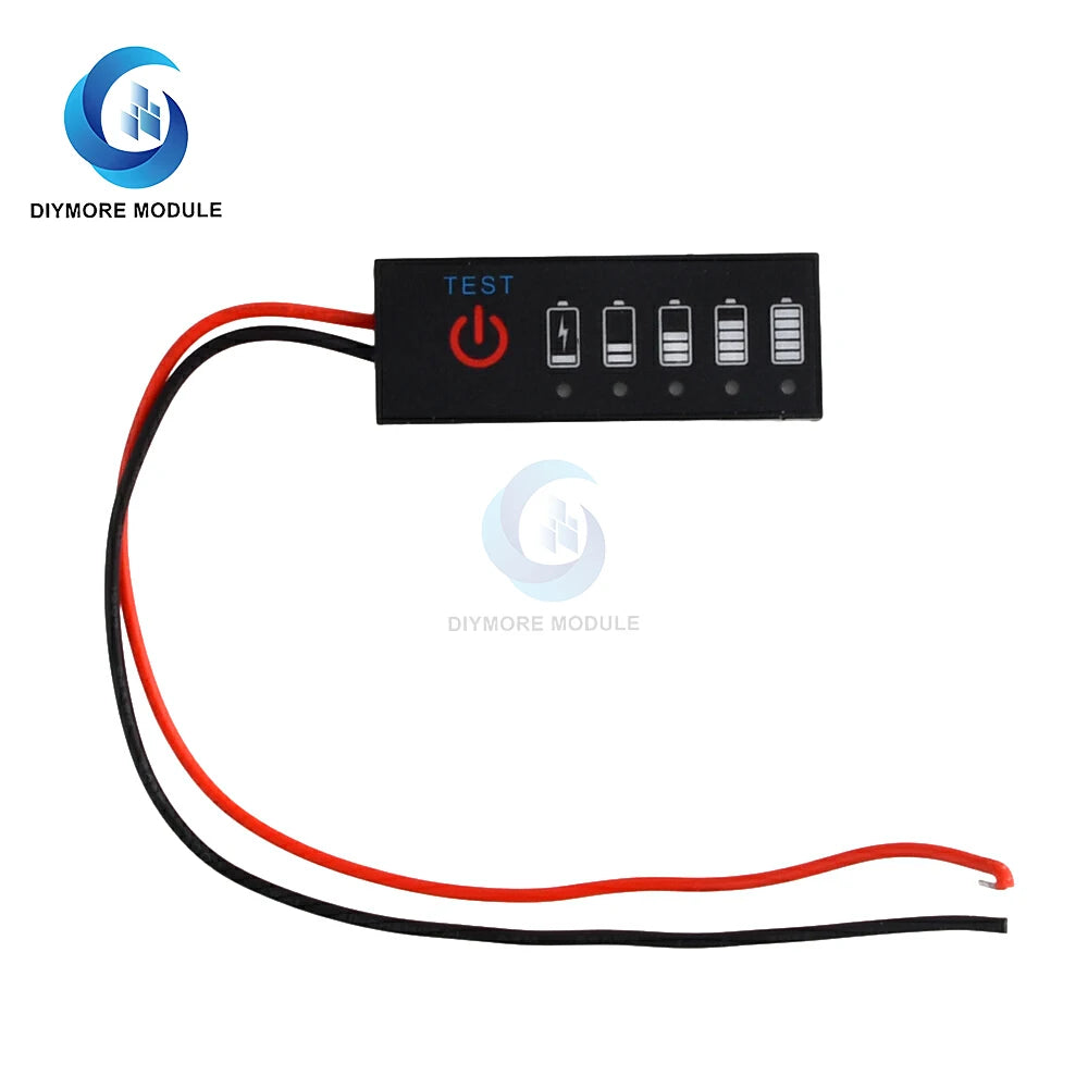 DC 7-55V 1-8S 4165 LED Indicator Voltage Charge Indicator Acid Battery Lithium Battery Universal Battery Charge Indicator Panel
