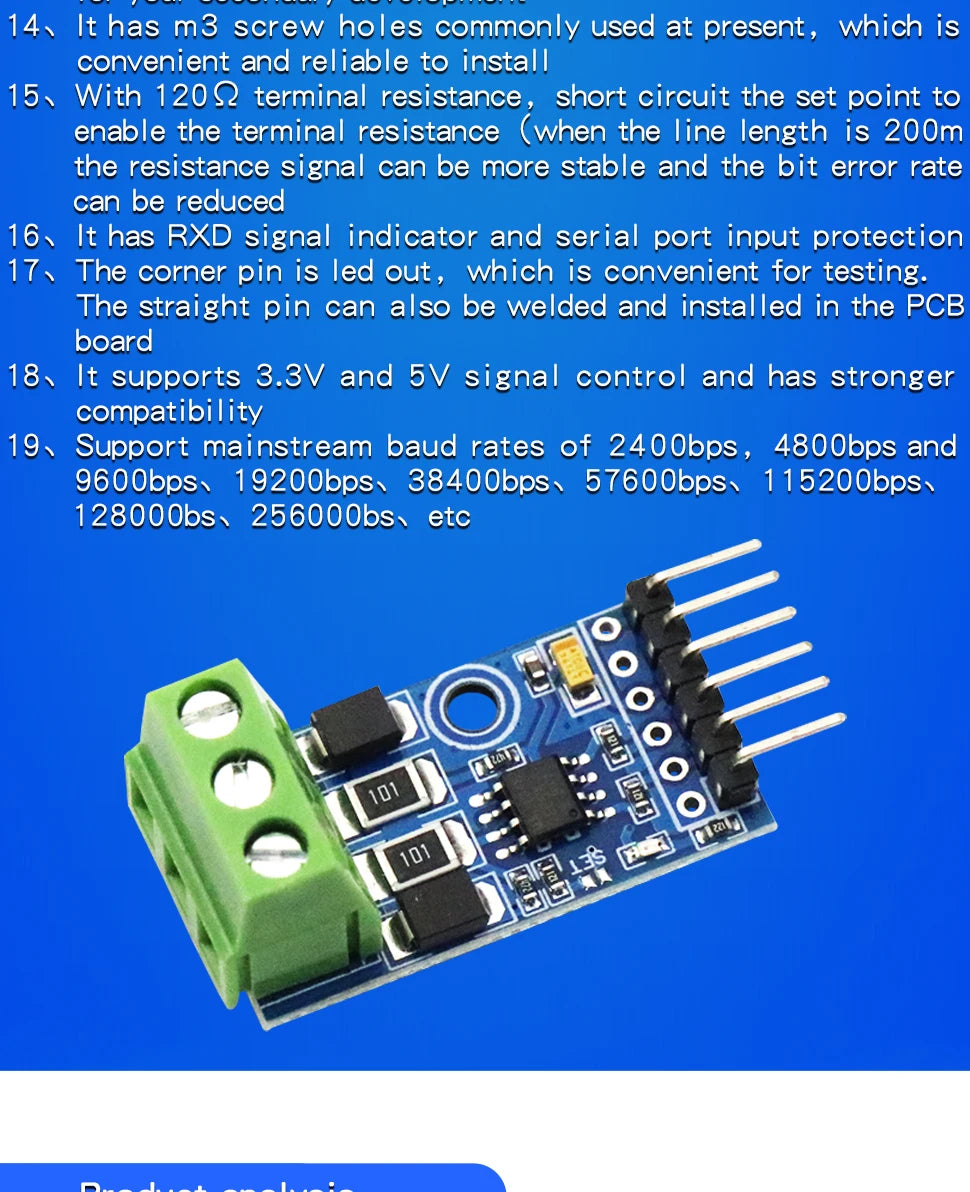 1PCS TTL to RS485 Module 485 to Serial Port UART Level Mutual Transfer Hardware Automatic Flow to the Control Board