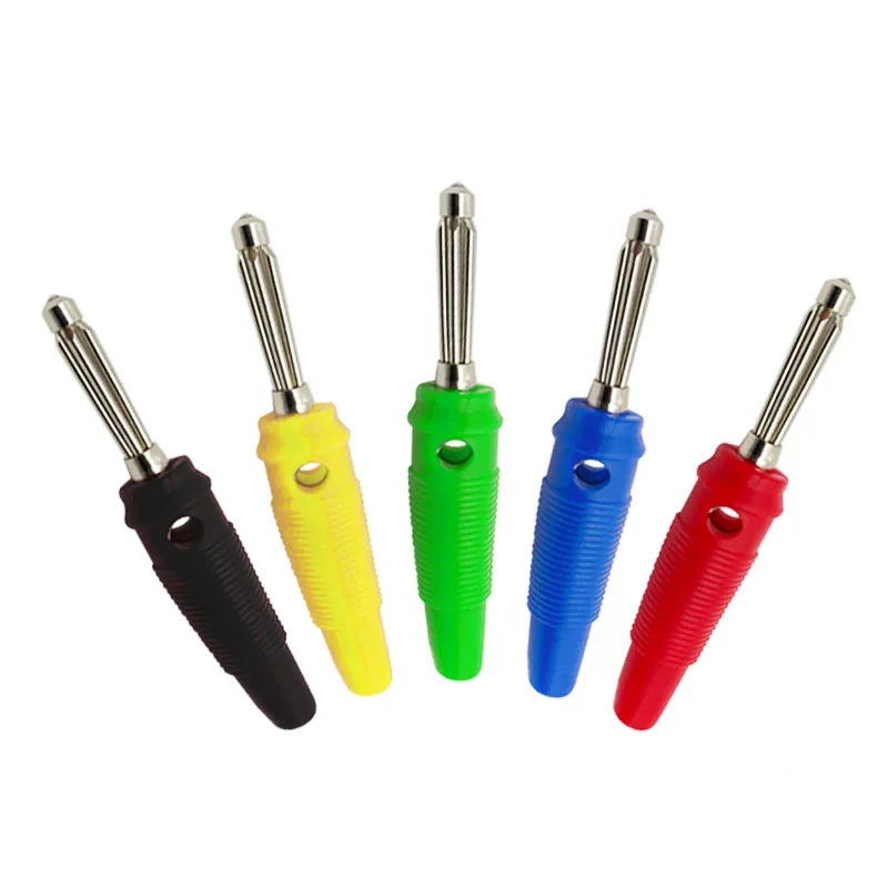 5/20/100PCS 4mm 32A High Current Solderless Screw Side Stackable Banana Plug Connector Copper