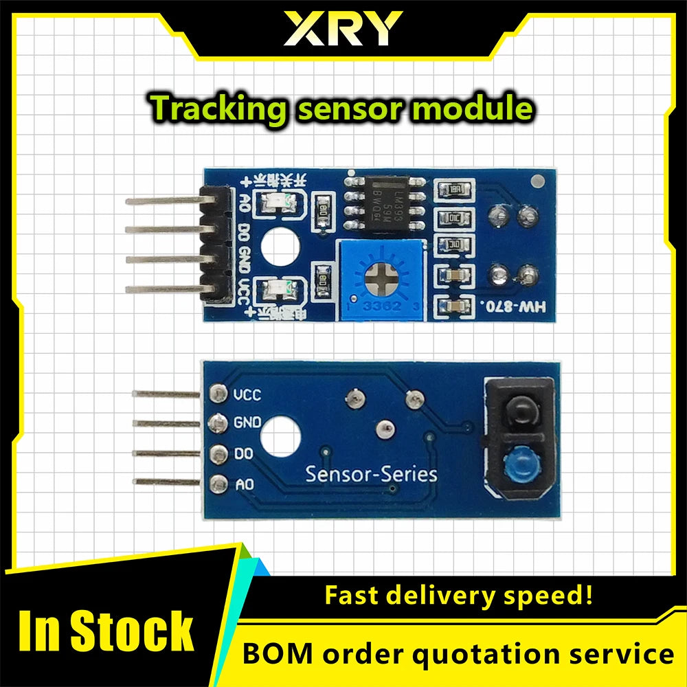 XRY TCRT5000 Infrared Reflective IR Photoelectric Sensor Switch 3.3V-5V Barrier Line Track Sensor Module Diy Kit