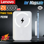 Lenovo Magnetic Wireless Power Bank 500000mAh Charger Fast Charging for Magsafe External Spare Battery For All Android iPhone