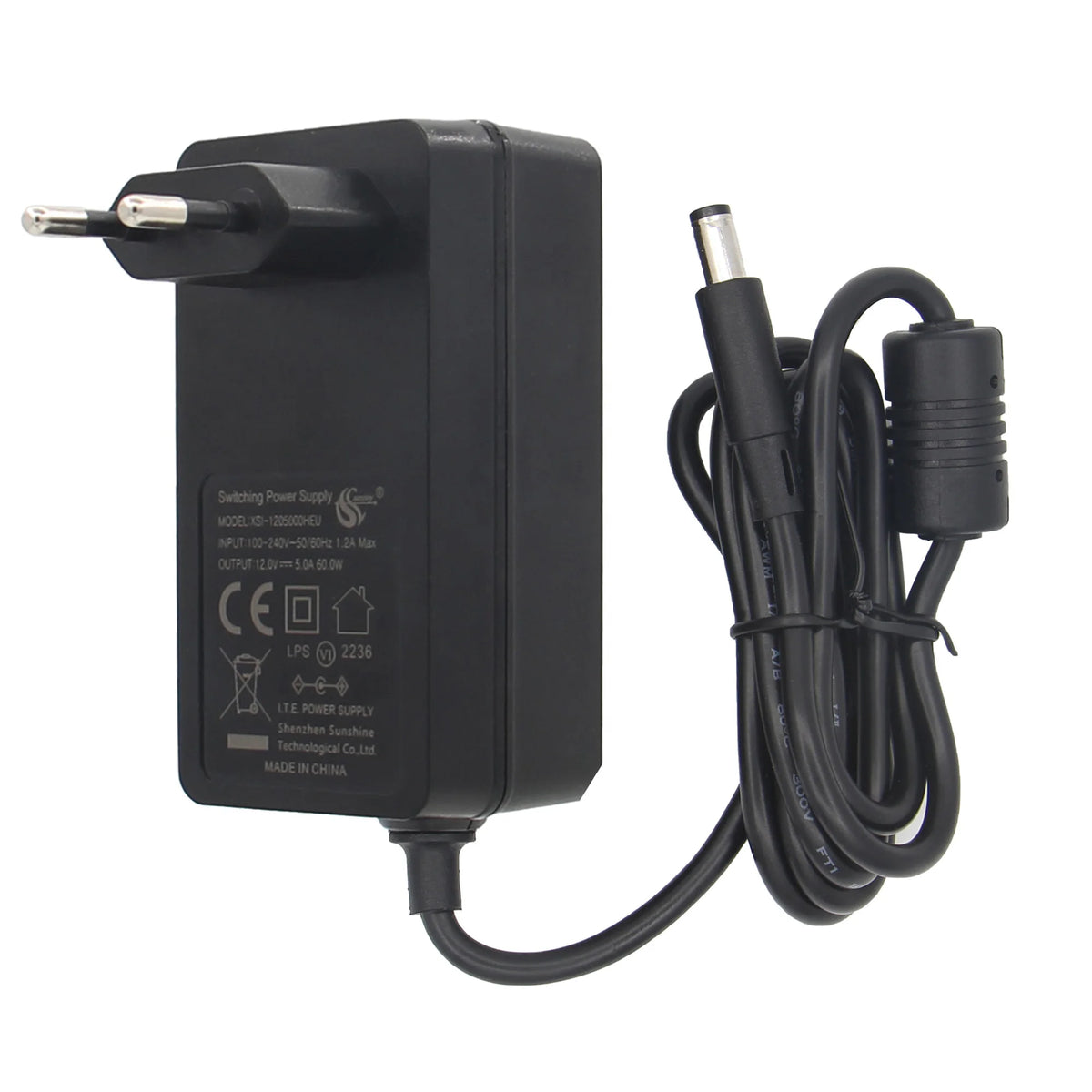 Geekbord PSU60 DC 5.5x2.1mm 12V 5A Power Supply Power EU/US Plug for Raspberry Pi X735 V3.0/ X729/ X1009/X-UPS1 Expansion Board