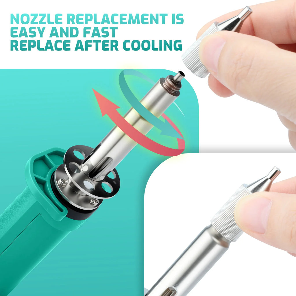 YIHUA 929D-VI Desoldering Iron 180W Tin Sucker New Upgraded Desoldering Tool With Nozzles THT PTH Remover PCB