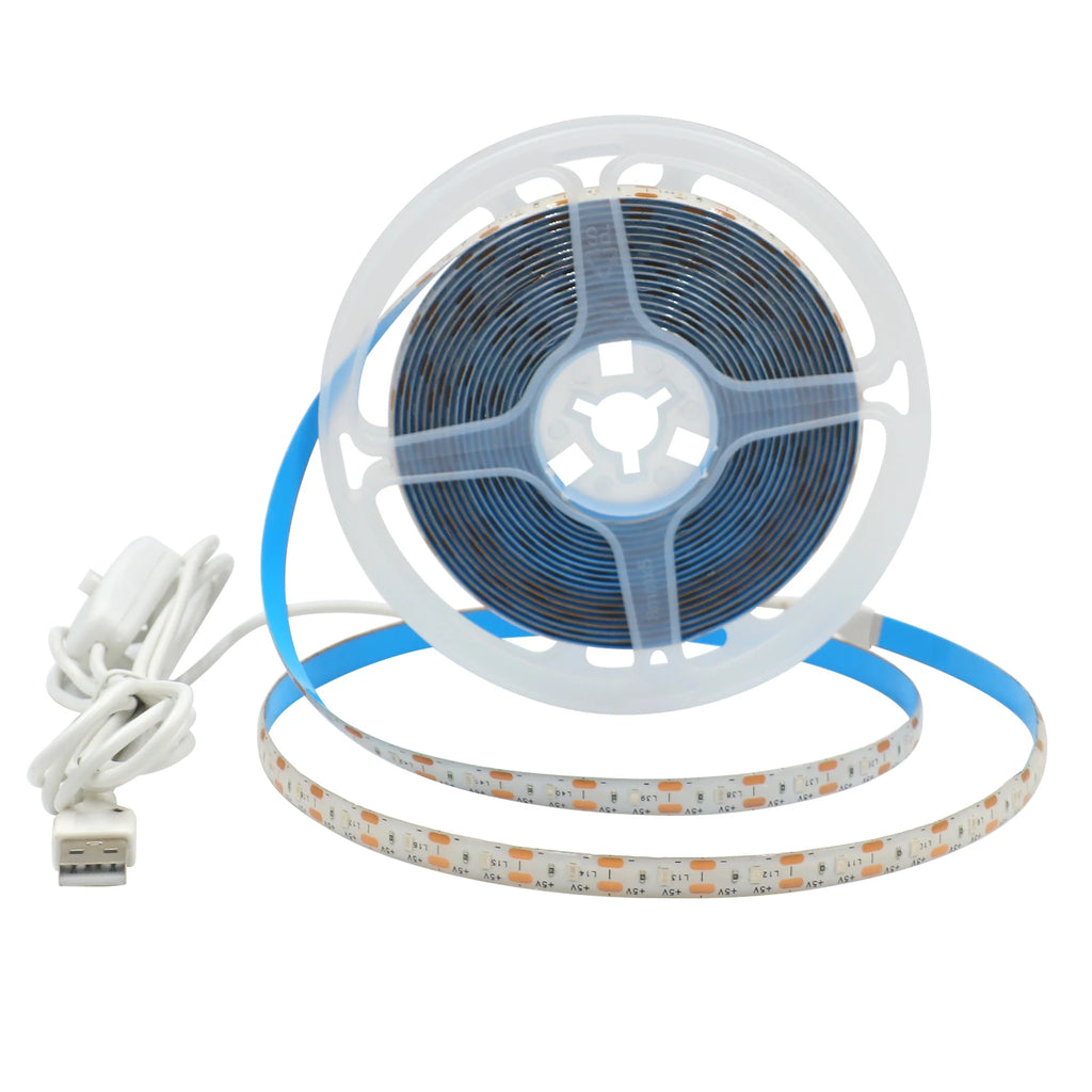 5V 2835 LED Strip Light USB 60Leds/m Flexible Fita Led Tape With Switch White Warm White Waterproof LED Lights for Room Decor
