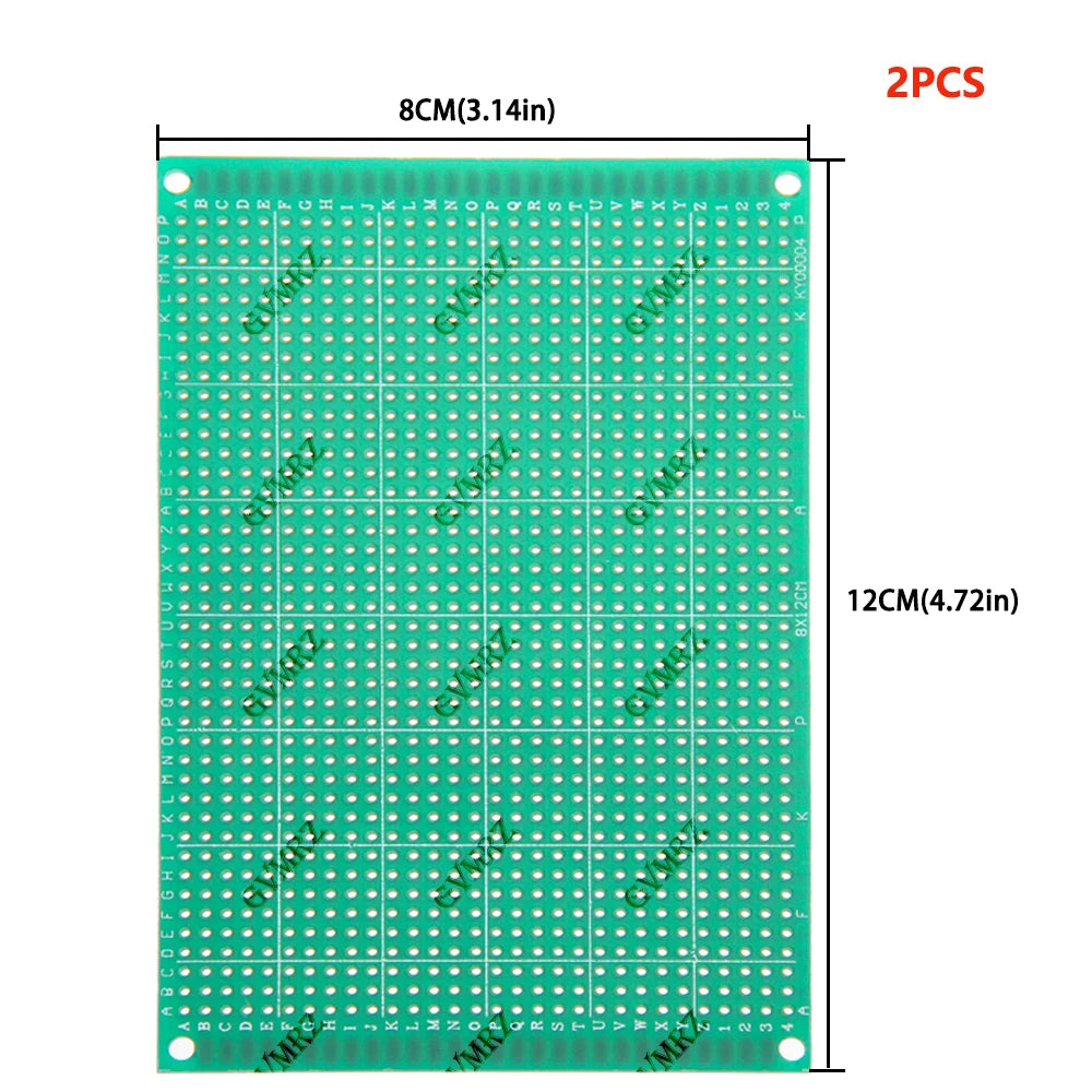 Single Sided 4x6cm 3x7cm Green PCB Prototype Board Universal Through Hole Perfboard for DIY Electronic Projects 2x8cm