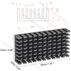 WE DO HEATSINK 50x25x10mm Heatsink Aluminum Black Anodize Heat Sink Cooler With Blue Thermal Pad