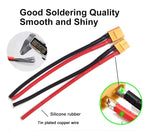 XT60 Male Female Connector Plug Set with Silicone Insulation 12AWG/14AWG Battery Extension Cable for RC Lipo Batteries And Drone